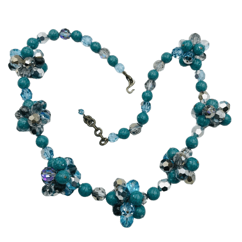 Christian Dior turquoise and aquamarine beaded Necklace