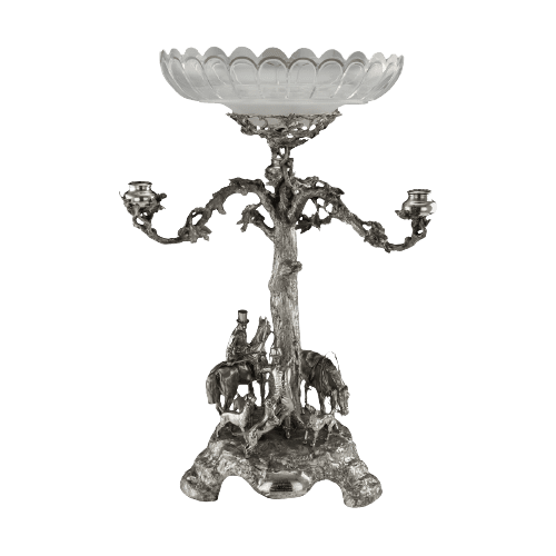 Antique 19th Century Victorian Solid Silver Epergne Candelabrum Centrepiece R Hennell Circa 1873