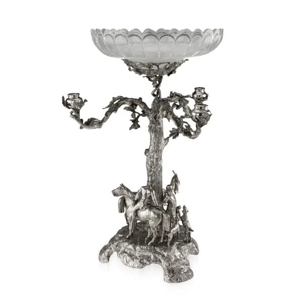 Antique 19th Century Victorian Solid Silver Epergne Candelabrum Centrepiece R Hennell Circa 1873 - Image 5