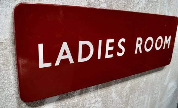 Vintage British Rail Ladies Room Enamel Sign - Image 4