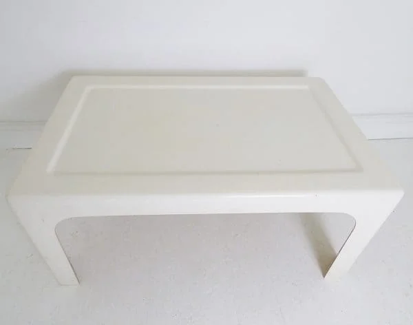 White Fibreglass Coffee Table By Marc Berthier For Prisunic - Image 3