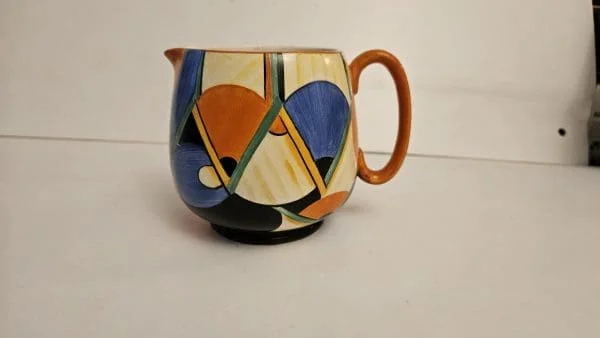 Crown Devon Art Deco Hand Painted Geometric Jug - Image 2