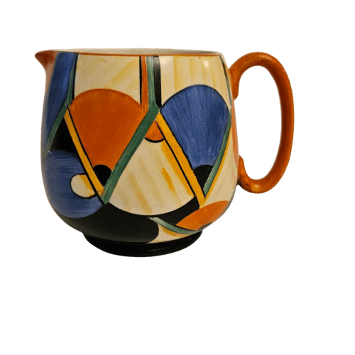 Crown Devon Art Deco Hand Painted Geometric Jug