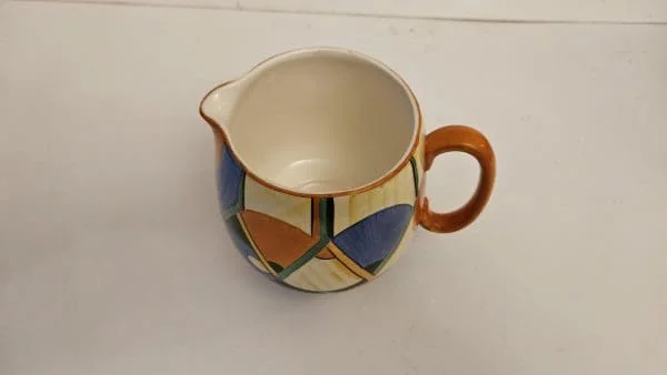 Crown Devon Art Deco Hand Painted Geometric Jug - Image 6