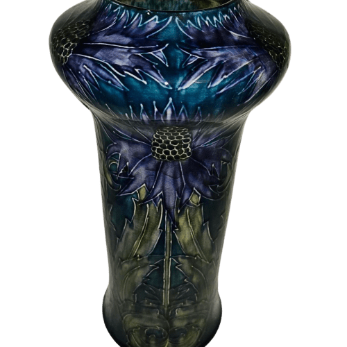 Art Nouveau Thistle Vase by George Cartlidge for Hancock and sons