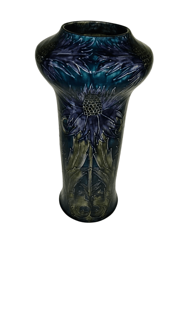 Art Nouveau Thistle Vase by George Cartlidge for Hancock and sons - Image 3