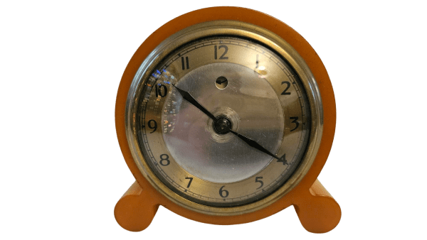 Art Deco Amber Phenolic Bakelite Clock