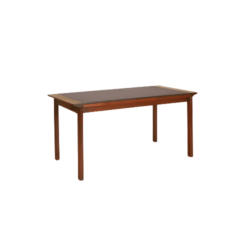 Danish Midcentury Teak and Leather Coffee Table by Hans Olsen