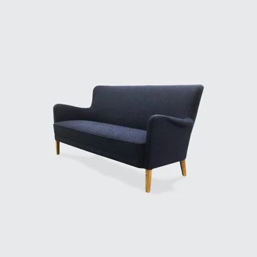 Midcentury Danish Newly Upholstered 3 Seater Sofa