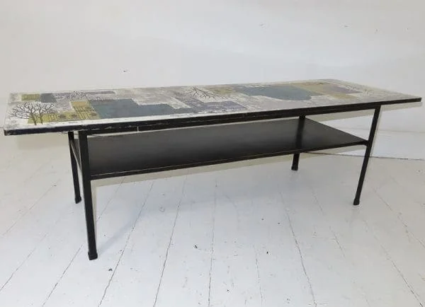 Vintage London Scene Coffee Table By John Piper For Myers Retailed By Heals - Image 2