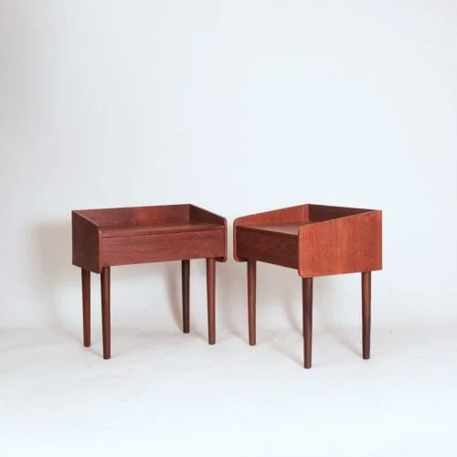 Midcentury Danish Teakwood Bedside Tables Nightstands