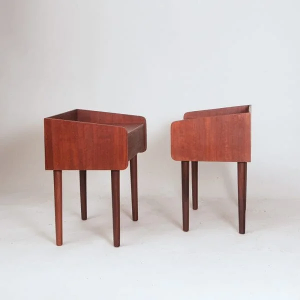 Midcentury Danish Teakwood Bedside Tables Nightstands