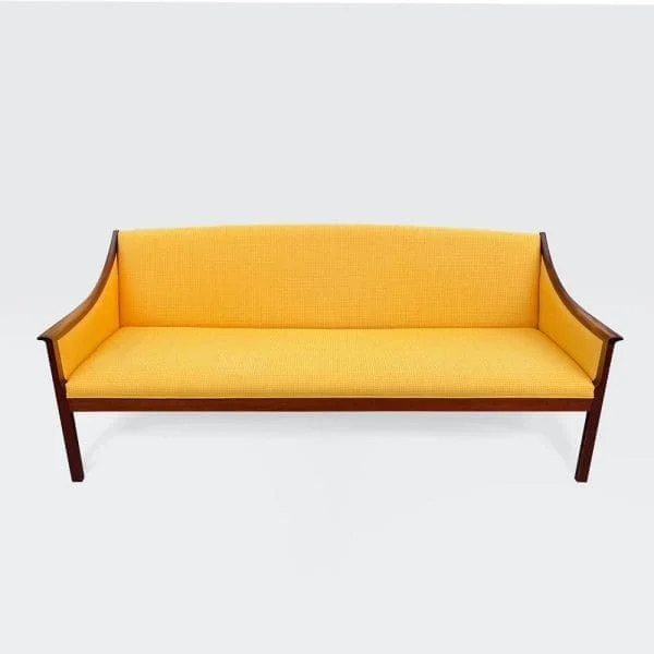 Midcentury Danish Mahogany 3 Seater Sofa by Ole Wanscher - Image 7