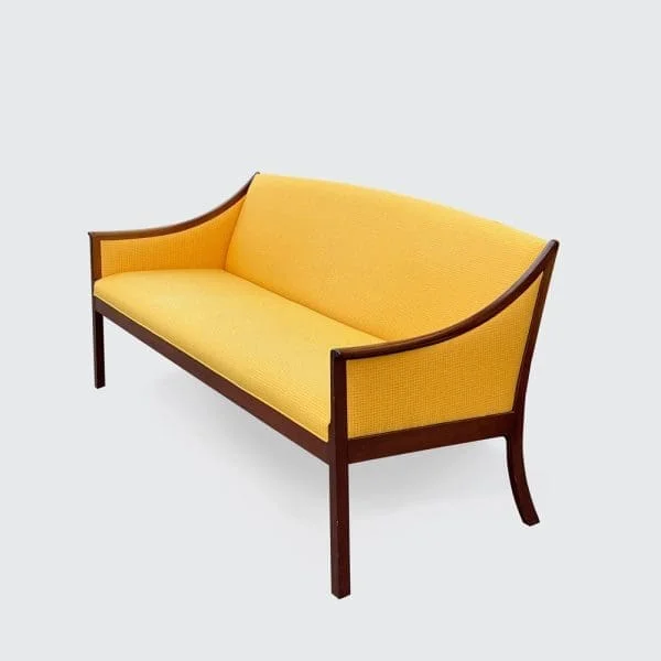 Midcentury Danish Mahogany 3 Seater Sofa by Ole Wanscher - Image 2