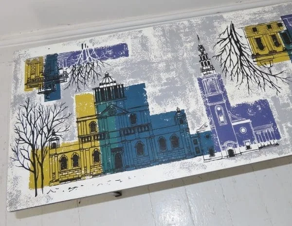 Vintage London Scene Coffee Table By John Piper For Myers Retailed By Heals - Image 3