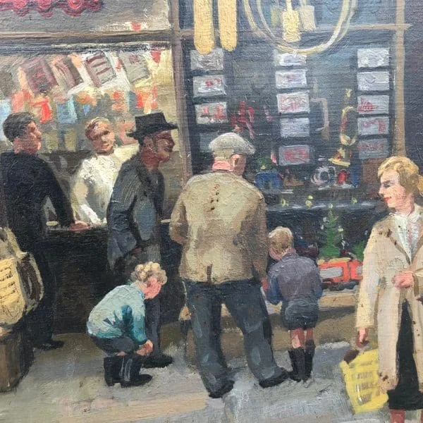 Oil Painting by Stephen Bone "Toys Sweets Stationary" - Image 3