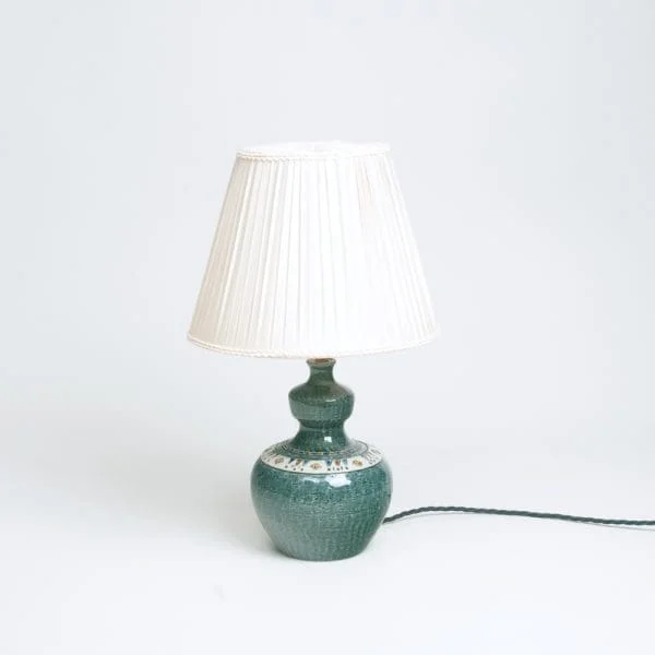 Midcentury Swedish Glazed Stoneware Table Lamp by Yngve Blixt - Hoganas