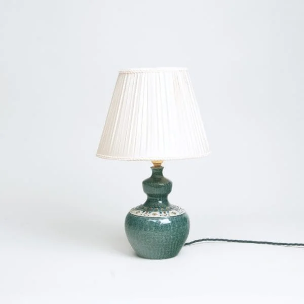 Midcentury Swedish Glazed Stoneware Table Lamp by Yngve Blixt - Hoganas - Image 2