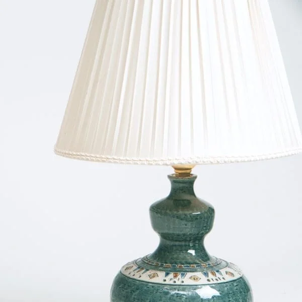 Midcentury Swedish Glazed Stoneware Table Lamp by Yngve Blixt - Hoganas - Image 5