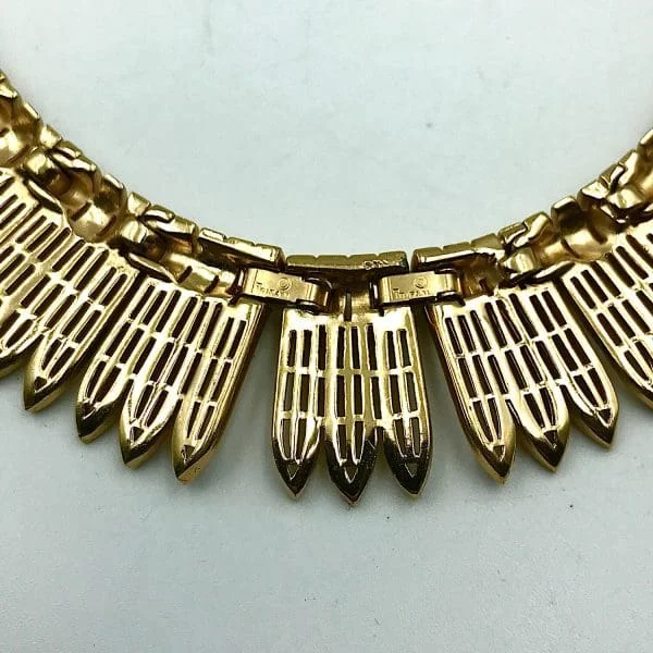 Vintage Trifari Egyptian Revival Collar Circa 1960s - Image 3