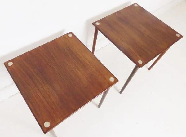 Pair Of Rosewood Side Tables By Georg Petersens Denmark - Image 3