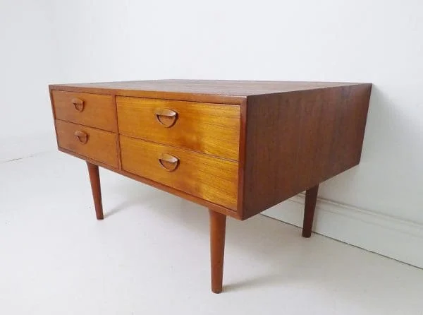 Vintage Danish Teak Storage Coffee Table Chest Of Drawers By Kai Kristiansen For Feldballes Mobelfabrik