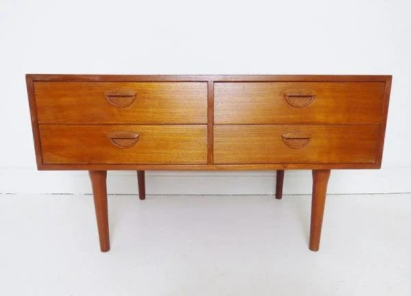 Vintage Danish Teak Storage Coffee Table Chest Of Drawers By Kai Kristiansen For Feldballes Mobelfabrik - Image 8