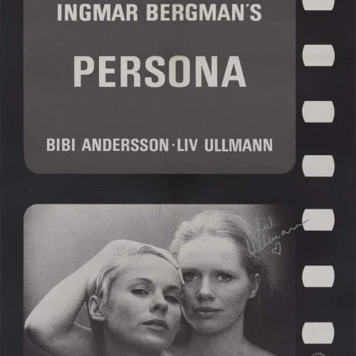 Signed Vintage Film Poster 'Persona' Film Poster