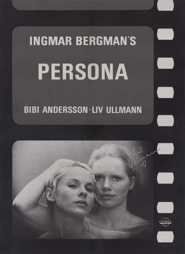 Signed Vintage Film Poster 'Persona' Film Poster