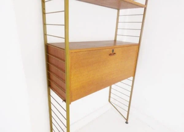 Teak Ladderax Display Bookcase Bureau Desk Shelving By Robert Heal For Staples