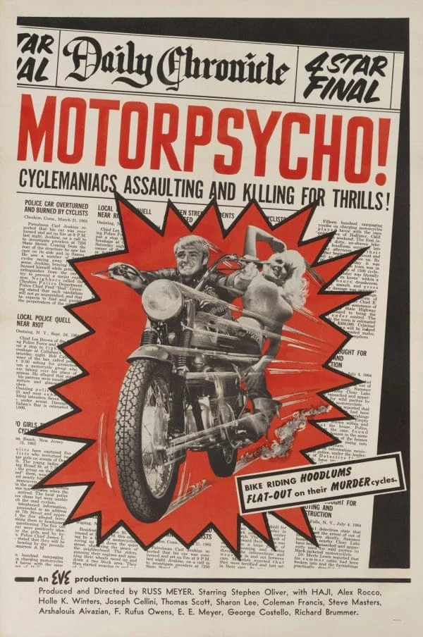 Vintager Film Poster "Motorpsycho!" Film Poster