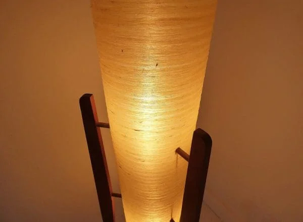 Vintage Teak & Fiberglass Rocket Floor Lamp by Novoplast - Image 8