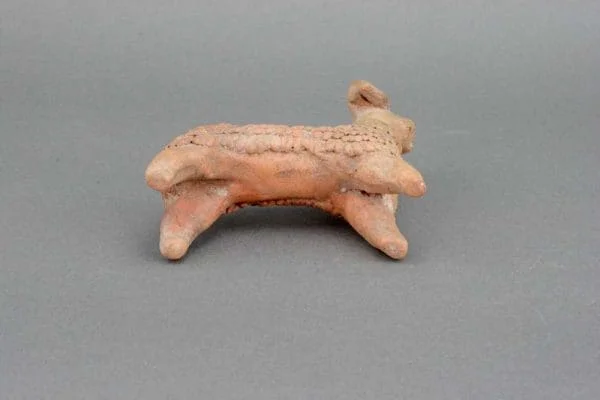 An ancient pottery figure of a ram hand made in Syria - Image 8