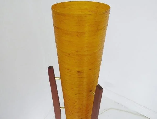 Vintage Teak & Fiberglass Rocket Floor Lamp by Novoplast - Image 5