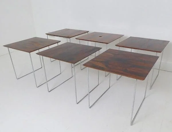 Danish Rosewood Puzzle Cube Nest Of Tables by Poul Norreklit for Georg Petersens Denmark - Image 7