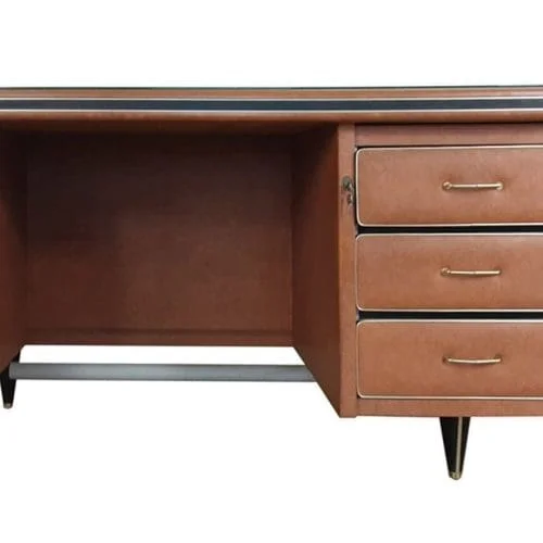 Italian Mid Century Parchment Desk