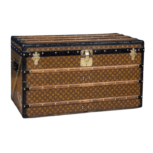 Louis Vuitton Courier Trunk in Monogram Canvas France c 1910