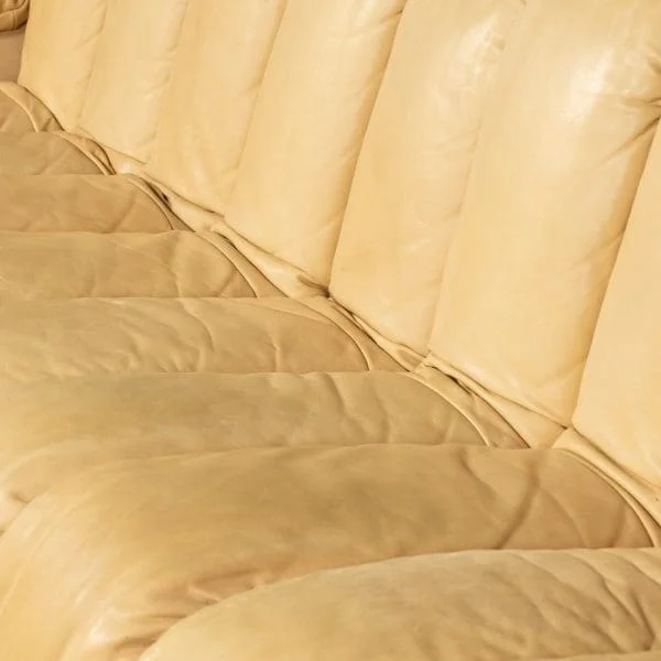 De Sede DS-600 "caterpillar" sofa in cream leather - Image 34