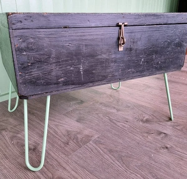 Antique Trunk Coffee Table Travel Chest Blanket Box Side Table - Image 5