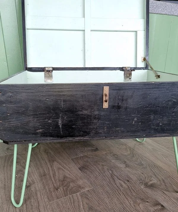 Antique Trunk Coffee Table Travel Chest Blanket Box Side Table - Image 8