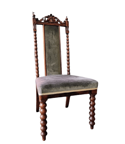 Victorian Walnut Antique Nursing Chair