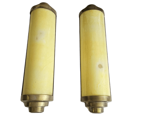 A Pair of French Art Deco Odeon Style Cylinder Wall Lights
