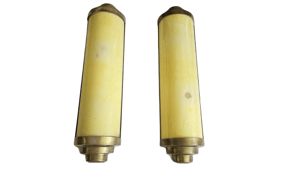 A Pair of French Art Deco Odeon Style Cylinder Wall Lights