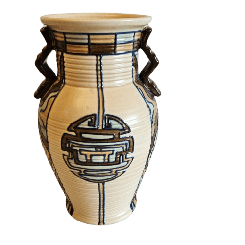 Art Deco Royal Caulron Tube lined Vase by Edith Gater