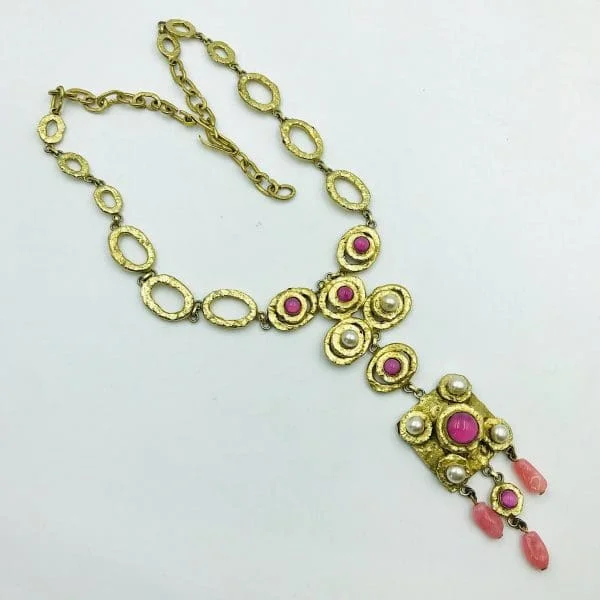 Vintage French Henry Perichon Pendant Necklace - Image 2