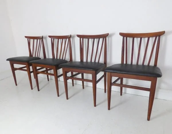 Vintage Set of 4 Teak Dining Chairs