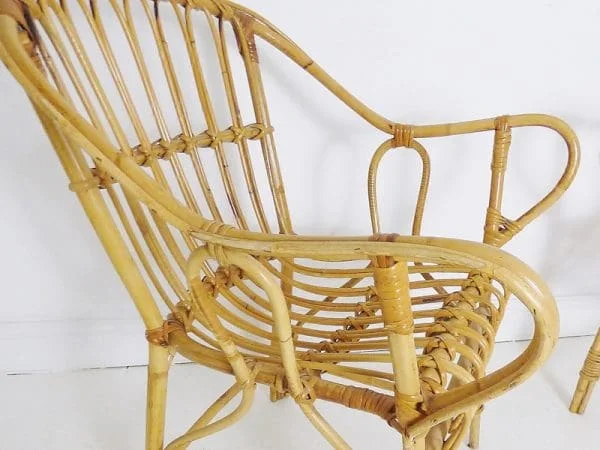 Pair Of Vintage Italian Bamboo Chairs - Image 3