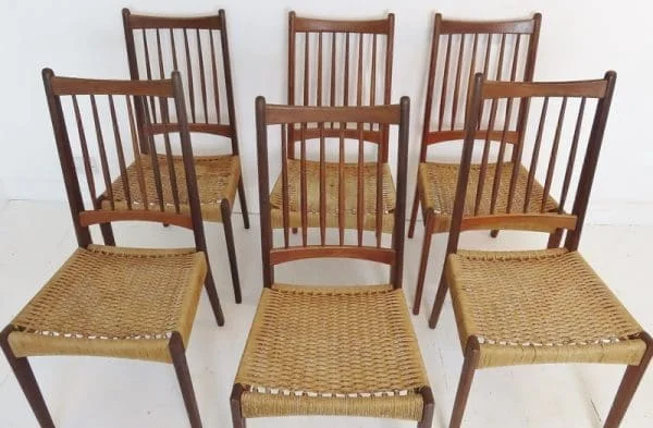 Set of 6 Danish Teak Dining Chairs By Arne Hovmand Olsen For Mogens Kold - Image 2