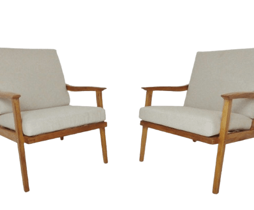 Vintage Danish Teak Lounge Chairs Armchairs