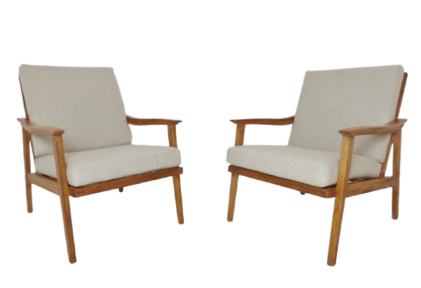 Vintage Danish Teak Lounge Chairs Armchairs